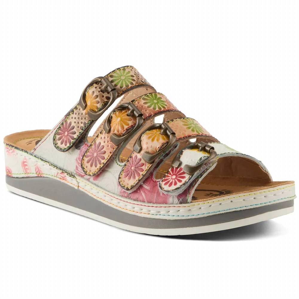 NEW SPRING STEP SHOES women's bellini sandals in white multi